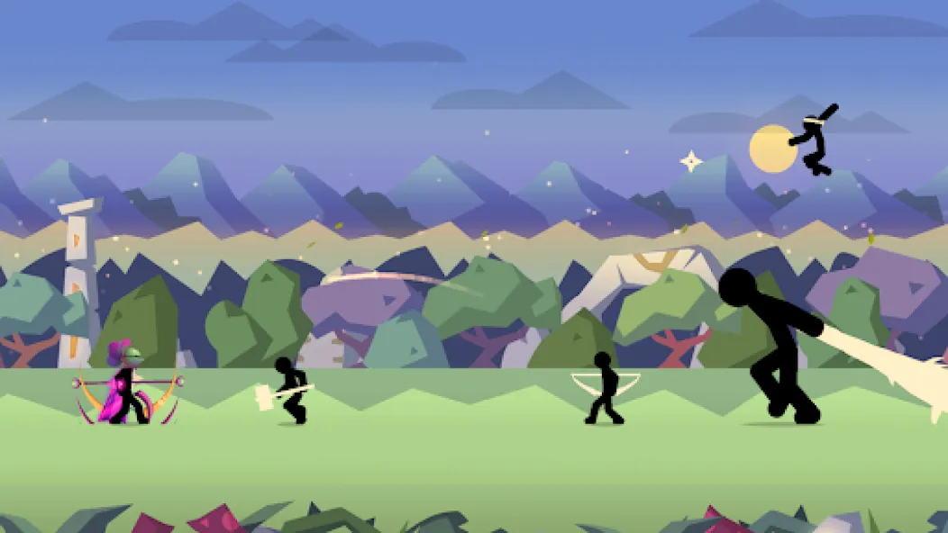 Взломанная Stick Fight: Shadow Archer (Стк Файт)  [МОД Mega Pack] — стабильная версия apk на Андроид screen 2