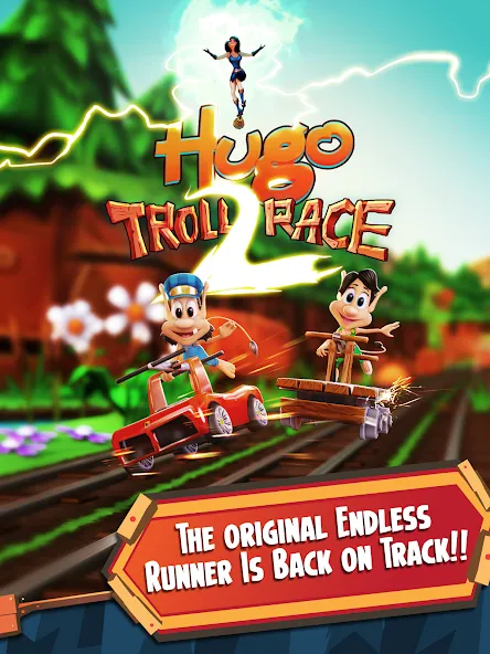 Скачать взлом Hugo Troll Race 2: Rail Rush (Хуго Тролл Гонка 2)  [МОД Бесконечные монеты] — полная версия apk на Андроид screen 5