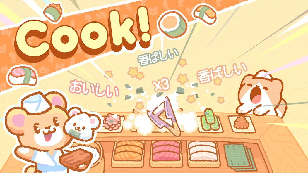 Скачать взломанную Kuma Sushi Bar  [МОД Много монет] — полная версия apk на Андроид screen 2