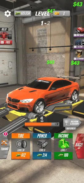 Взломанная Dyno 2 Race — Car Tuning (Дино 2 Гонка)  [МОД Menu] — последняя версия apk на Андроид screen 1