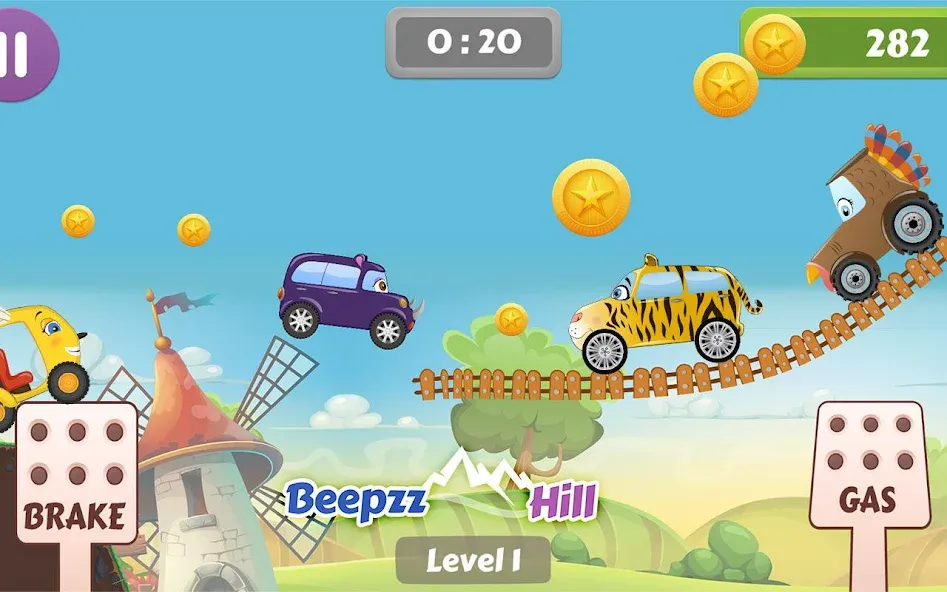 Взломанная Car Racing game for toddlers  [МОД Меню] — последняя версия apk на Андроид screen 3