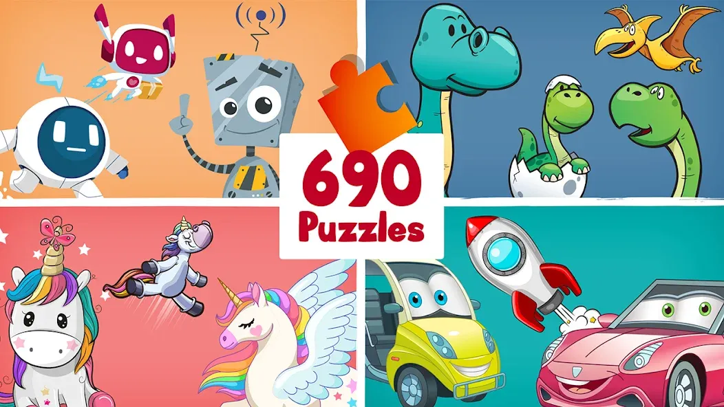 Взломанная 690 Puzzles for preschool kids  [МОД Много монет] — последняя версия apk на Андроид screen 1