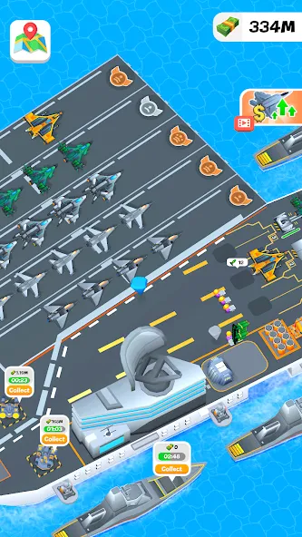 Взлом Idle Aircraft Carrier (Айдл Эйркрафт Кэрриер)  [МОД Menu] — полная версия apk на Андроид screen 5