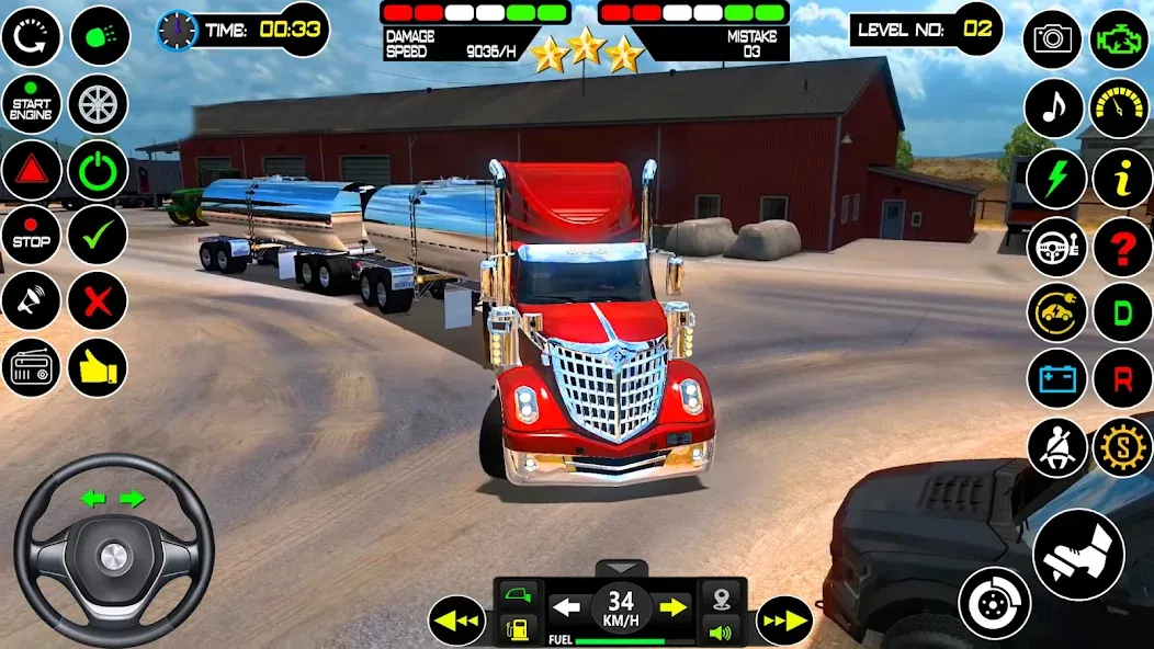 Скачать взломанную US Truck Driving Cargo Game 3D (Американский грузовик водителя)  [МОД Все открыто] — полная версия apk на Андроид screen 2