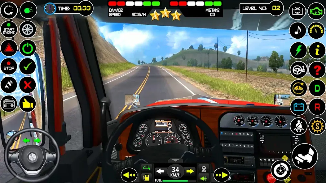 Скачать взломанную US Truck Driving Cargo Game 3D (Американский грузовик водителя)  [МОД Все открыто] — полная версия apk на Андроид screen 4