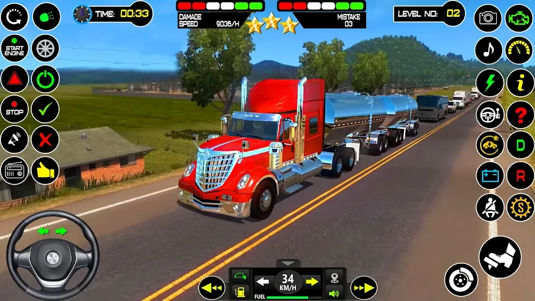 Скачать взломанную US Truck Driving Cargo Game 3D (Американский грузовик водителя)  [МОД Все открыто] — полная версия apk на Андроид screen 5