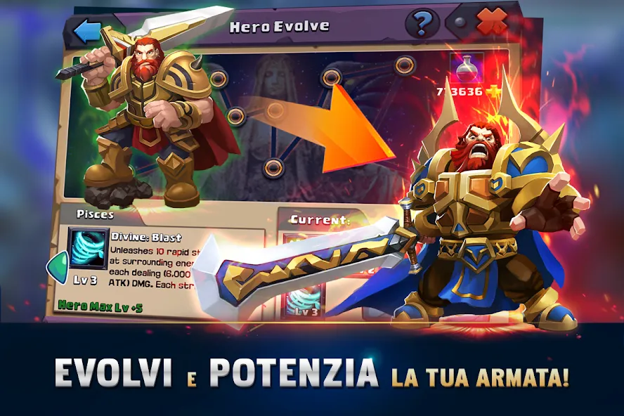 Взломанная Clash of Lords 2: Italiano (Клэш оф Лордс 2)  [МОД Menu] — полная версия apk на Андроид screen 3