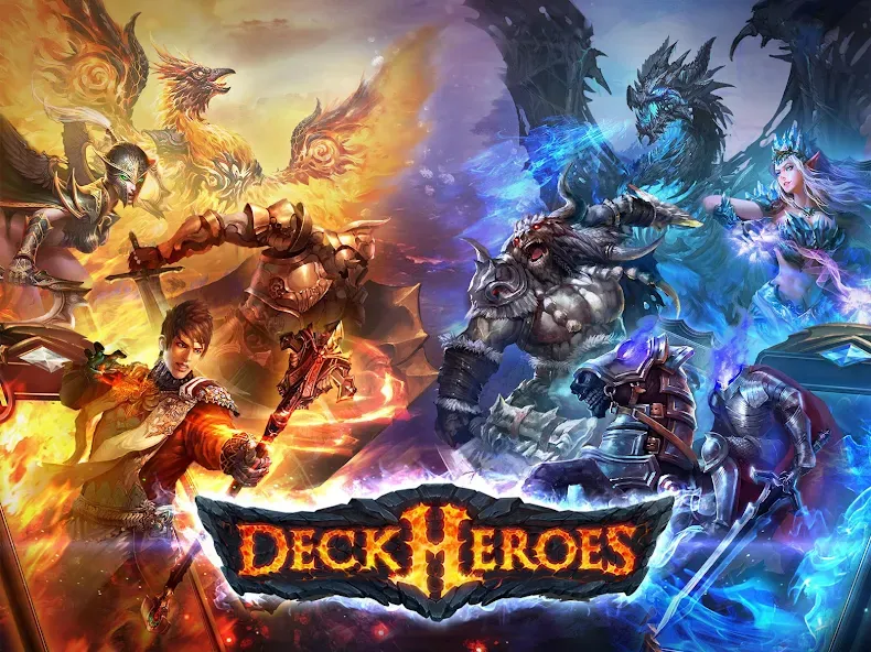 Взломанная Deck Heroes: Legacy (Дек Герои)  [МОД Mega Pack] — последняя версия apk на Андроид screen 1