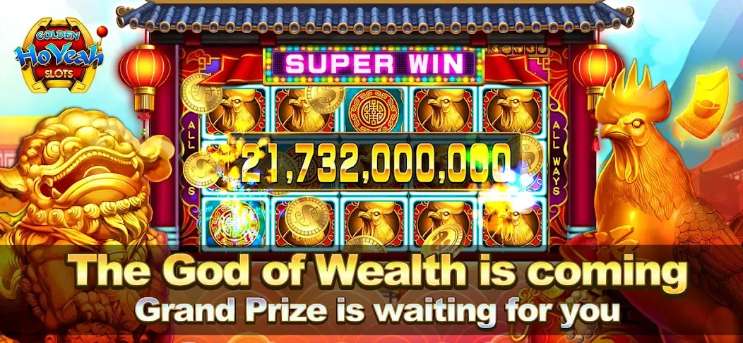 Взломанная Golden HoYeah- Casino Slots (Голден ХоЯй)  [МОД Mega Pack] — полная версия apk на Андроид screen 1