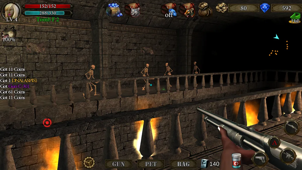 Скачать взломанную Dungeon Shooter : Dark Temple (Данжен Шутер)  [МОД Menu] — полная версия apk на Андроид screen 3