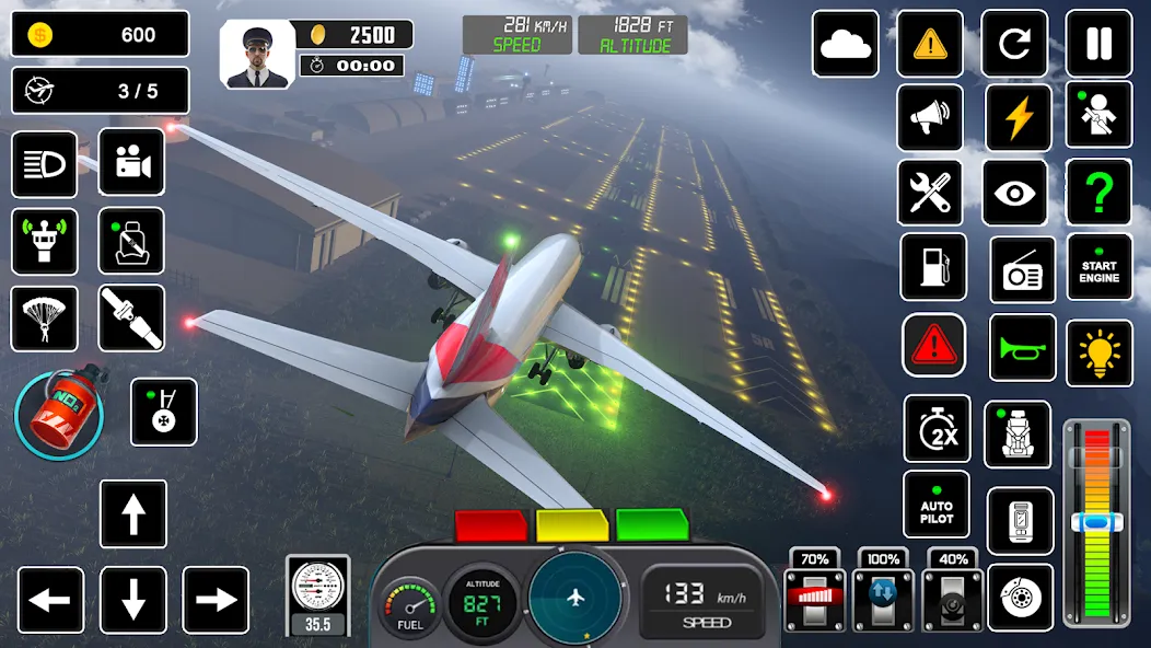 Взломанная Pilot Flight Simulator Games  [МОД Все открыто] — последняя версия apk на Андроид screen 3