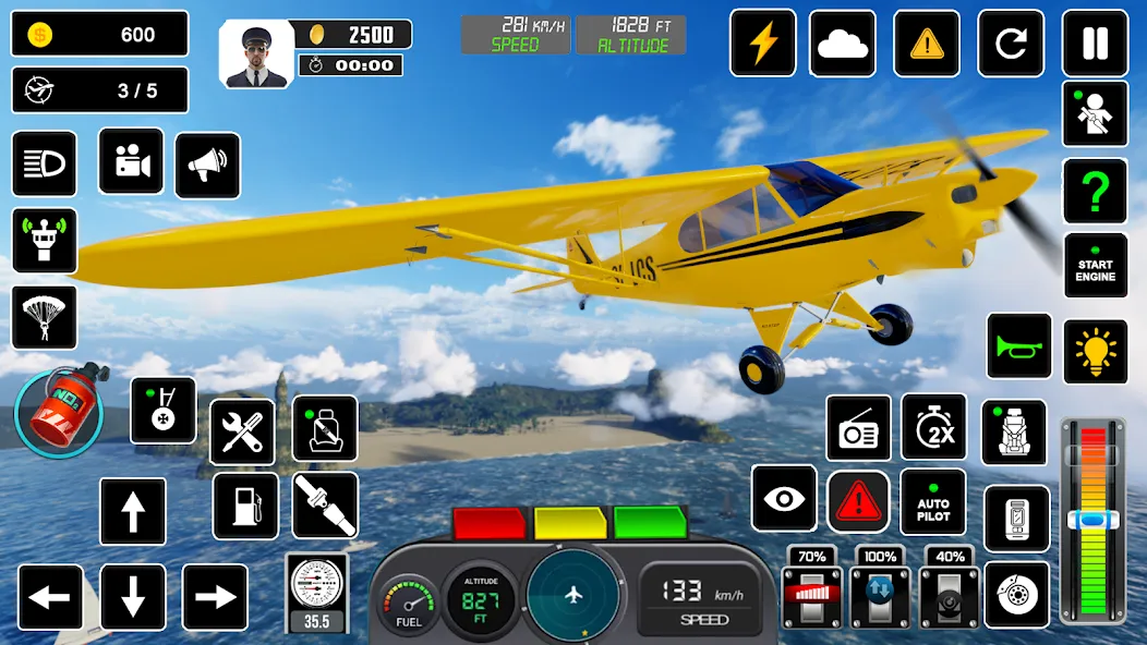 Взломанная Pilot Flight Simulator Games  [МОД Все открыто] — последняя версия apk на Андроид screen 5