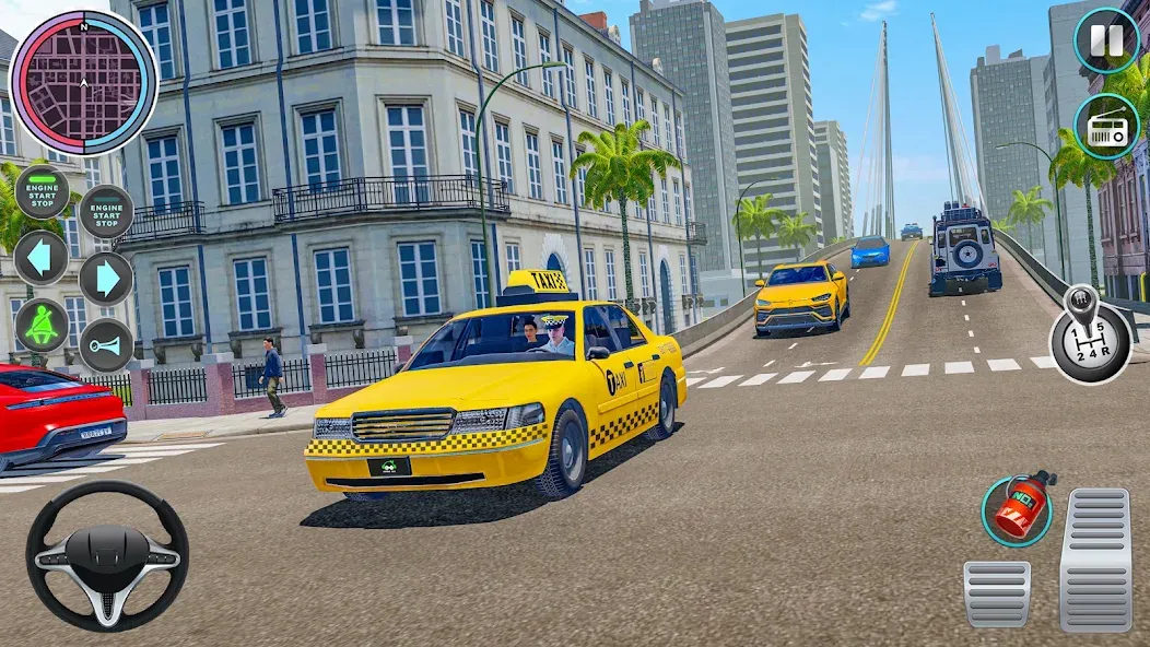 Скачать взлом City Taxi Driving: Taxi Games  [МОД Меню] — полная версия apk на Андроид screen 4