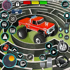 Monster Truck Maze Puzzle Game