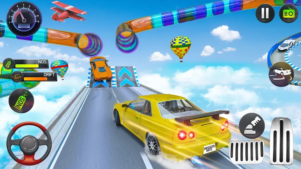 Скачать взлом Mega Ramp Car Stunts Race Game  [МОД Mega Pack] — последняя версия apk на Андроид screen 2