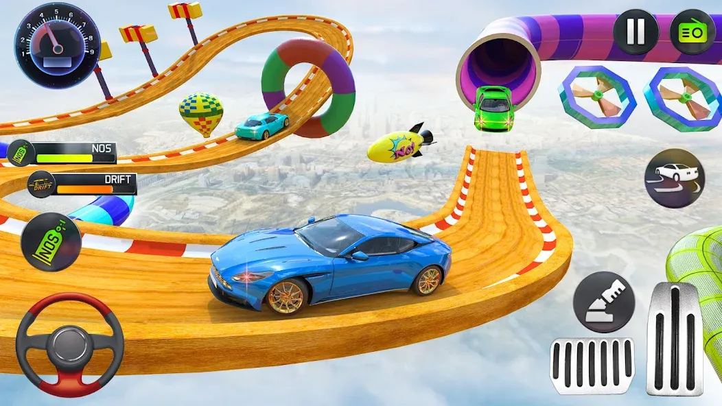 Скачать взлом Mega Ramp Car Stunts Race Game  [МОД Mega Pack] — последняя версия apk на Андроид screen 3