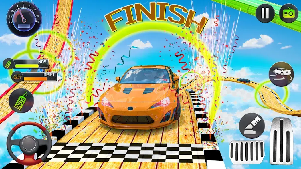 Скачать взлом Mega Ramp Car Stunts Race Game  [МОД Mega Pack] — последняя версия apk на Андроид screen 4