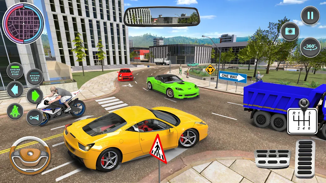 Скачать взлом Modern Car Driving School Game  [МОД Menu] — стабильная версия apk на Андроид screen 4