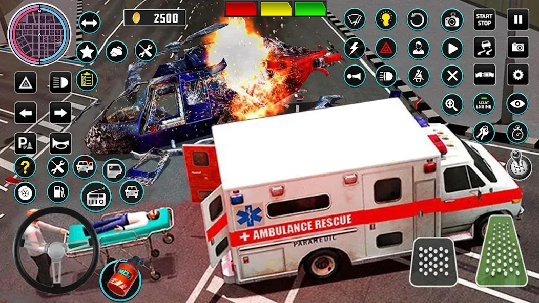 Скачать взломанную Heli Ambulance Simulator Game  [МОД Бесконечные монеты] — полная версия apk на Андроид screen 4