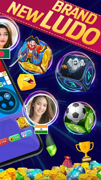 Взлом Online Ludo Game Multiplayer (Лудо Мастер Лудо Дайс Кинг)  [МОД Mega Pack] — полная версия apk на Андроид screen 5