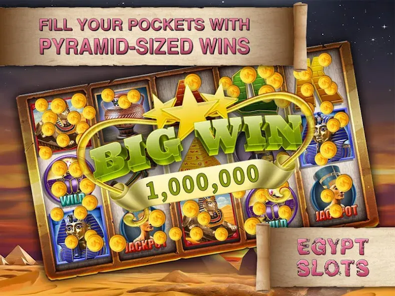 Взломанная Egypt Slots Casino Machines (Египетские игровые автоматы казино)  [МОД Unlimited Money] — полная версия apk на Андроид screen 4