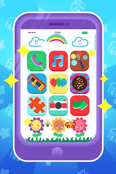 Взломанная Baby Phone: Toddler Games (Беби Фон)  [МОД Все открыто] — стабильная версия apk на Андроид screen 5