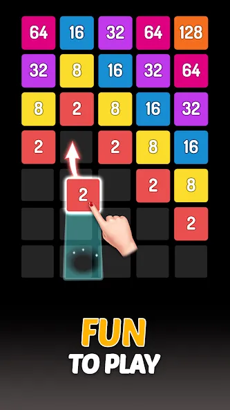 Взломанная X2 Blocks — 2048 Number Game (Блоки)  [МОД Много денег] — стабильная версия apk на Андроид screen 1