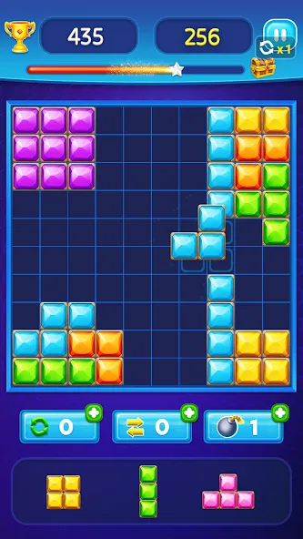 Взломанная Block Puzzle — Gem Block (Блокпазл блокголоволомка)  [МОД Unlimited Money] — полная версия apk на Андроид screen 2