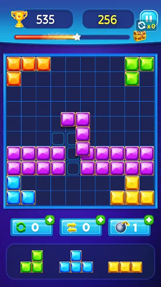 Взломанная Block Puzzle — Gem Block (Блокпазл блокголоволомка)  [МОД Unlimited Money] — полная версия apk на Андроид screen 3