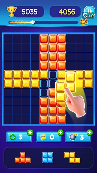 Взломанная Block Puzzle — Gem Block (Блокпазл блокголоволомка)  [МОД Unlimited Money] — полная версия apk на Андроид screen 5