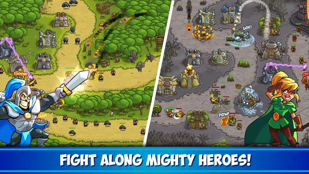 Взломанная Kingdom Rush Tower Defense TD (Кингдом Раш)  [МОД Unlocked] — последняя версия apk на Андроид screen 3