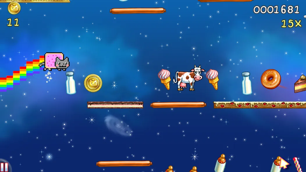 Скачать взлом Nyan Cat: Lost In Space (Нян Кэт)  [МОД Menu] — стабильная версия apk на Андроид screen 1