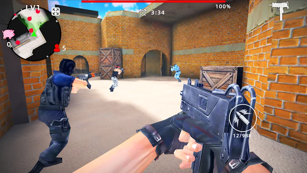 Взлом Gun Strike: FPS Shooter Game (Каунтер Атак)  [МОД Unlocked] — полная версия apk на Андроид screen 3