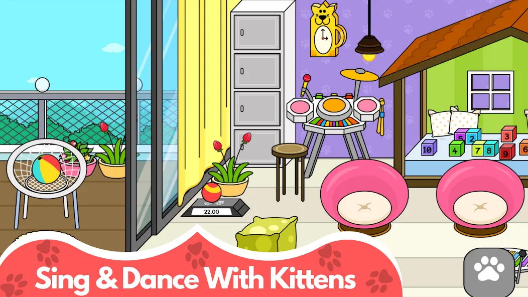 Скачать взломанную My Cat Town — Cute Kitty Games  [МОД Бесконечные деньги] — полная версия apk на Андроид screen 4