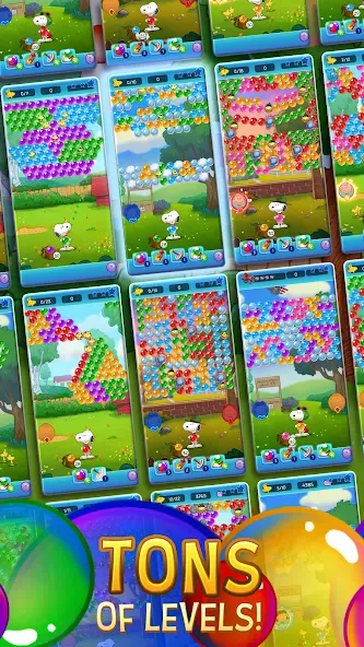 Скачать взломанную Bubble Shooter — Snoopy POP! (Бабл шутер)  [МОД Unlimited Money] — последняя версия apk на Андроид screen 3