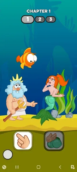 Взлом Neptune vs Mermaid: Fish Prank (Нептун против Русалки)  [МОД Меню] — стабильная версия apk на Андроид screen 1