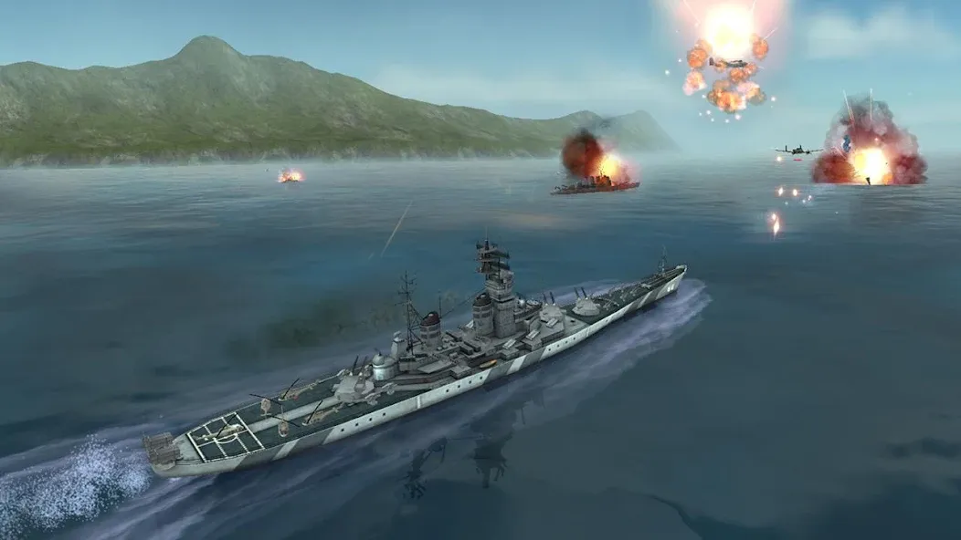 Скачать взлом WARSHIP BATTLE:3D World War II  [МОД Много денег] — полная версия apk на Андроид screen 2