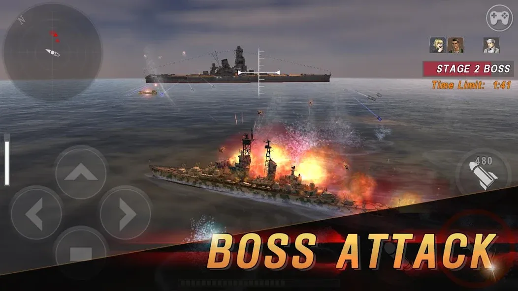 Скачать взлом WARSHIP BATTLE:3D World War II  [МОД Много денег] — полная версия apk на Андроид screen 5