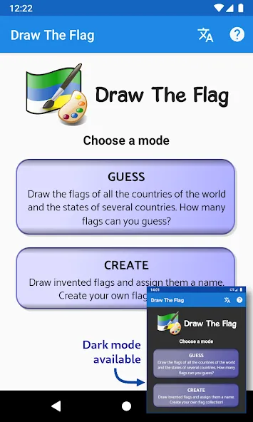 Скачать взломанную Draw The Flag — Quiz & Maker  [МОД Много монет] — полная версия apk на Андроид screen 1