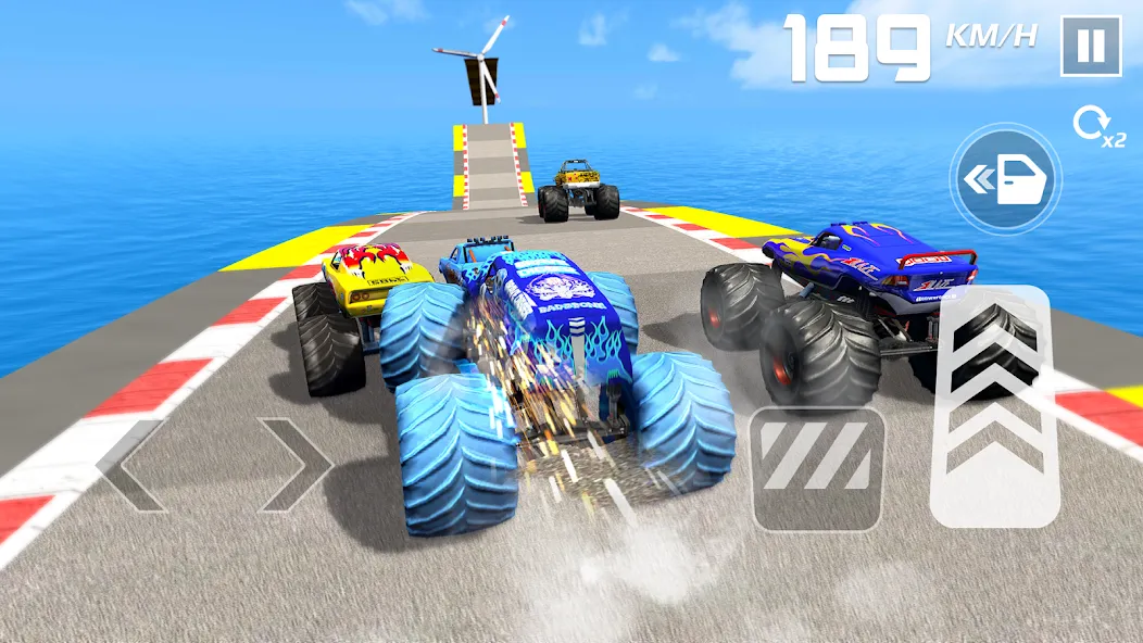 Скачать взлом Car Games: Monster Truck Stunt (Монстртрак стант)  [МОД Mega Pack] — полная версия apk на Андроид screen 5