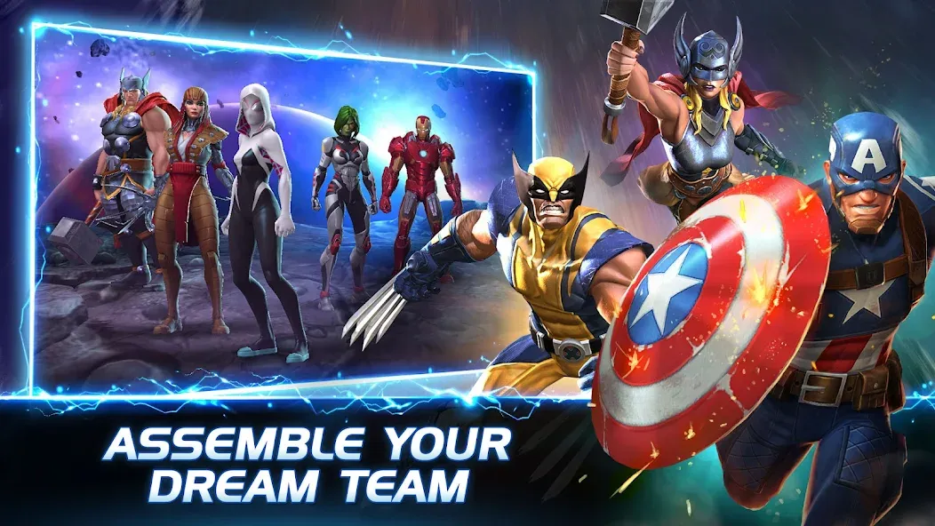 Скачать взлом Marvel Contest of Champions (Марвел Соревнование Чемпионов)  [МОД Все открыто] — стабильная версия apk на Андроид screen 3