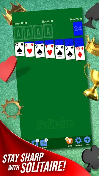 Взломанная Solitaire + Card Game by Zynga  [МОД Бесконечные монеты] — последняя версия apk на Андроид screen 1