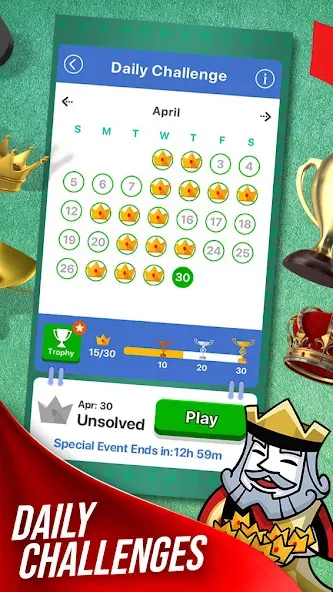 Взломанная Solitaire + Card Game by Zynga  [МОД Бесконечные монеты] — последняя версия apk на Андроид screen 2