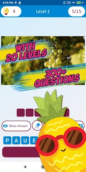 Взлом Guess the fruit name game  [МОД Mega Pack] — стабильная версия apk на Андроид screen 3