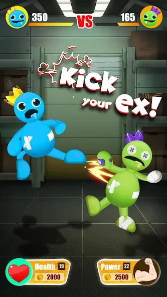 Взломанная Kick The Rainbow Monster (Кик зе Рэйнбоу Френдс)  [МОД Меню] — последняя версия apk на Андроид screen 3