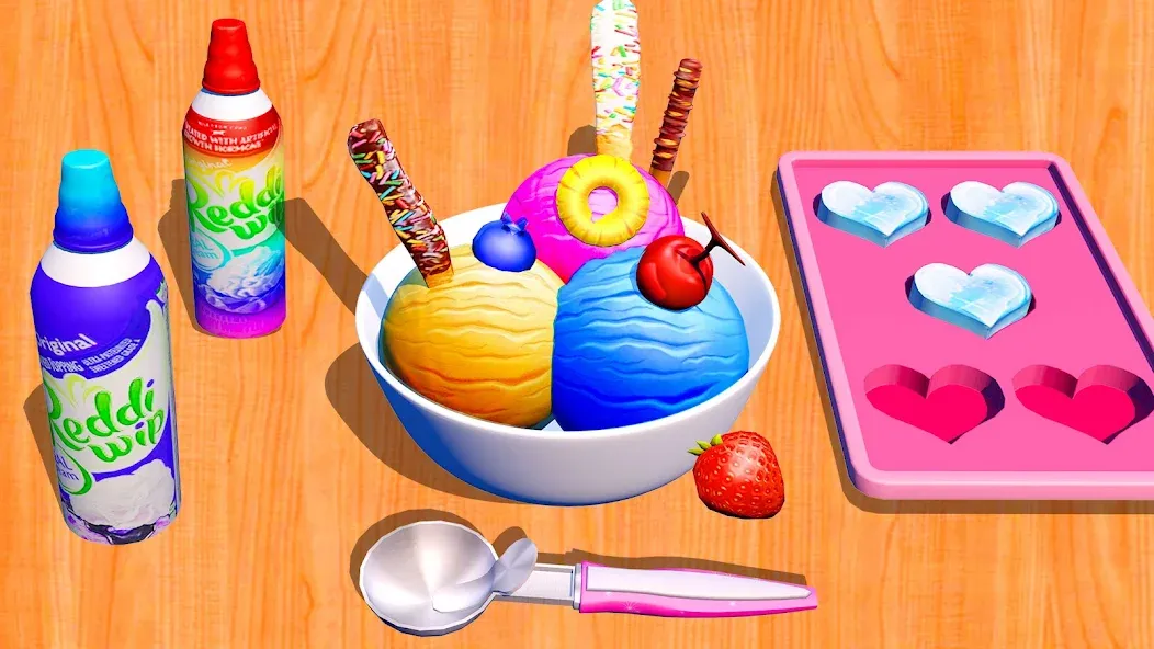 Скачать взломанную Ice Cream Games: Rainbow Maker (Айс Крем Геймс)  [МОД Unlimited Money] — последняя версия apk на Андроид screen 1