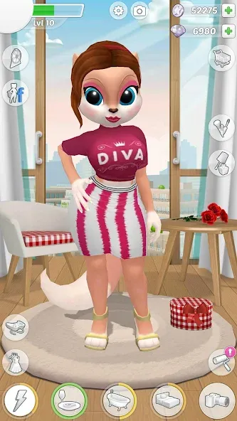 Скачать взломанную Talking Cat Kimmy Superstar  [МОД Много монет] — стабильная версия apk на Андроид screen 1