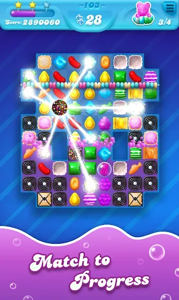 Скачать взлом Candy Crush Soda Saga (Кенди Краш Сода Сага)  [МОД Menu] — стабильная версия apk на Андроид screen 2