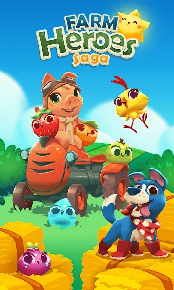 Скачать взломанную Farm Heroes Saga (Фарм Хероус Сага)  [МОД Menu] — стабильная версия apk на Андроид screen 1