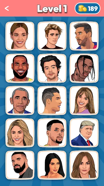 Взломанная Guess the Celebrities (Гесс зе Селебритиз)  [МОД Меню] — полная версия apk на Андроид screen 1